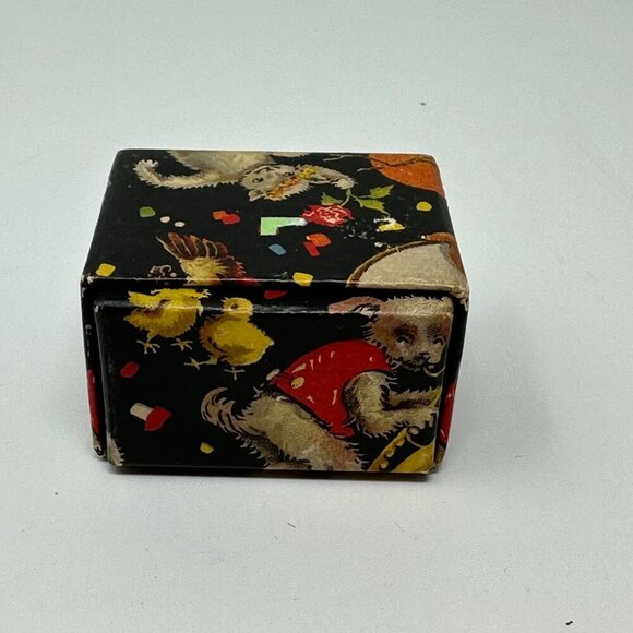 Uncas Toy Ring Complete Set Cat Box Black Baby Doll Patent 1643421 Vintage USA - Picture 16 of 16